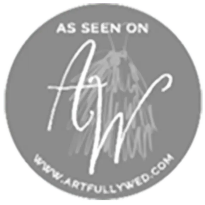 Featured on Artfully Wed logo badge